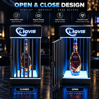 LiqVis OEM&ODM – Présentoir LED pour bouteilles, design structure métallique haut de gamme, éclairage changeant de couleur, épaisseur personnalisable, idéal pour les boîtes de nuit et les salons