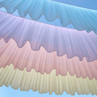Rideaux de plafond en mousseline bordeaux dégradé arc-en-ciel toutes couleurs, tentures transparentes pour décoration de mariage