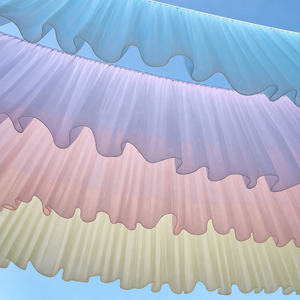 Rideaux de plafond en mousseline bordeaux dégradé arc-en-ciel toutes couleurs, tentures transparentes pour décoration de <span class=keywords><strong>mariage</strong></span> - Product Image 5