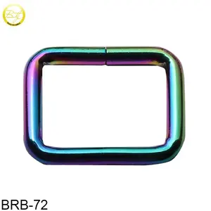 Buckle Bags Square Buckle Metal Rainbow Color Buckles Metal Strap Bag Clip Hardware Buckle For Dog Collar