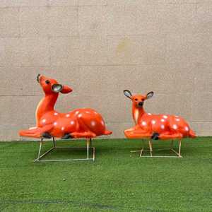Tùy Chỉnh Lớn Thực Tế Sợi Thủy Tinh Hươu Bức Tượng Điêu Khắc Động Vật Mô Phỏng Cho Công Viên Vườn Trang Trí Nhựa Thủ Công - Product Image 6