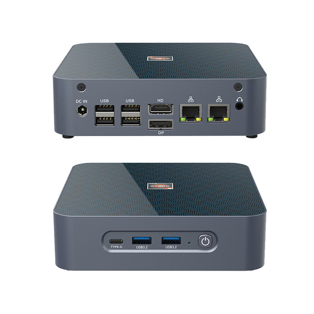 XCY AMD Mini PC R5 R7 R9 DDR5 16G M.2 HD DP TYPE-C 2 Ethernet Office Micro Computadoras Portable Barebone Computer for Gaming