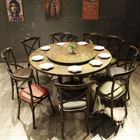 Tables et chaises de café intérieur de style vintage de luxe léger pour restaurant de restauration rapide, mobilier de café en gros, chaise en fer design à prix abordable
