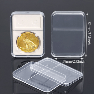 SUNSHING Custom Plastic Coin Snap Holder Storage Container Silver Coin Slab with Inner Tray for NGC PCGS Graded <b>Display</b> <b>Case</b> - Product Image 1