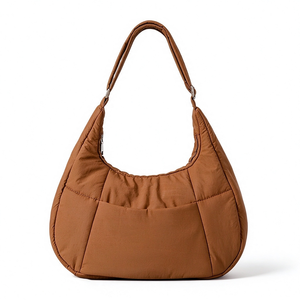 Sac fourre-tout en nylon 2025 pour femme, grande capacité, ouverture supérieure, léger, imperméable, sac à bandoulière avec logo personnalisé - Product Image 2