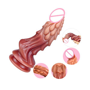 Venta al por mayor Animal pene realista adulto Dick juguete sexual silicona enorme ventosa monstruo consolador para mujeres goma de silicona líquida - Product Image 1