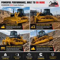 Bulldozer sur chenilles SD22 238HP à commande hydraulique précise, toutes conditions météorologiques, pour manutention d'agrégats, remblayage et travaux de terrassement, équipement avec moteur
