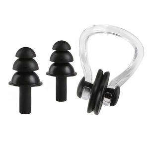 السباحة مشبك الأنف الأذن المقابس جودة قابلة لإعادة الاستخدام للماء معدات غطس - Product Image 1