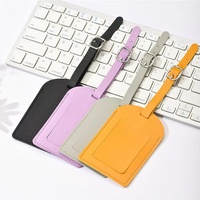 Étiquette de bagage en cuir PU unique Sunrise, logo personnalisé, étiquettes de valise personnalisées, porte-carte d'identité pour carte d'embarquement