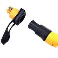 Connecteurs XLR 3 broches mâle/femelle, prise d'alimentation légère, contact en cuivre, montage sur panneau en nylon, IP67, 15A, ronds