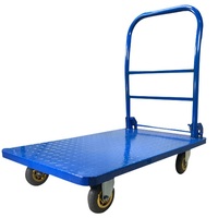 Chariot à plateforme pliable OEM ODM avec tube carré épaissi, forte capacité de charge, 300 kg 600 kg