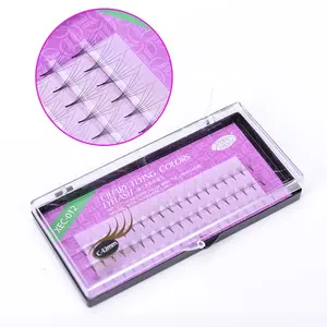 Pre Fanned Volume Fans Short Stem Eyelash Extensions 3D 4D 5D 6D Silk Soft Thin Root Premade Russian Fan Individual Lash Cd Curl