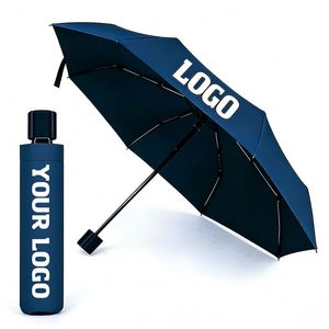 Paraguas Personalizado Barato de un Dólar, Regalo Promocional Publicitario para Empresas, Paraguas Manual Plegable de 3 Secciones con Logotipo, Venta al Por Mayor - Product Image 1