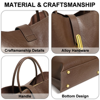 Sac fourre-tout en cuir véritable pour femme, convertible avec poignée supérieure et bandoulière, idéal pour le bureau et les sorties quotidiennes - Fournisseur OMD