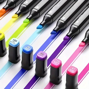 Marcadores Artísticos Permanentes a Base de Alcohol (Plástico) con 60/80 Colores Vibrantes y Doble Punta para Dibujar y Bocetar - Product Image 3