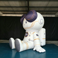 Mascotte d'astronaute gonflable personnalisée, personnage de dessin animé, tissu Oxford, modèle publicitaire géant, décoration d'événements en plein air