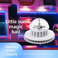 Mini Lampe Lotus Solaire Lumière Rotative Colorée KTV Boule Magique Lumière Disco Bar Ambiance Fête Stroboscope Lumière de Scène 86-250V Zhongshan