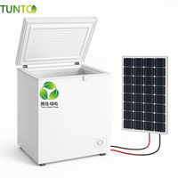 Promotion : Mini Congélateur/Réfrigérateur Solaire Portable, Coffre de Glace Profond à Courant Continu pour Maison et Voiture, avec Compresseur et Panneau Solaire