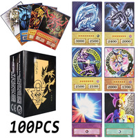Cartes de style anime YUGIOH DIY : Dueling Monsters Blue-eyed White Dragon Dark Master 100 pièces par set