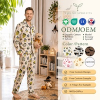 Conjuntos de algodón orgánico para hombre con botones frontales, diseño de calavera monstruosa para fotos familiares de Halloween, MOQ bajo, diseño personalizado, OEKO para niños