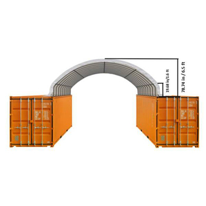 Abri de conteneur maritime à toit <span class=keywords><strong>en</strong></span> dôme, abri de stockage industriel, tente d'ombrage pour cargaison, abri de <span class=keywords><strong>garage</strong></span>, auvent, abri de conteneur maritime - Product Image 3