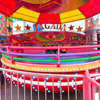 Carnaval de foire à thème rose personnalisé manèges palpitants 24 personnes équipement de parc d'attractions fou Disco Tagada à vendre