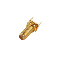 Connecteur SMA à filetage long, prise femelle SMA droite à montage sur circuit imprimé, montage sur bord de circuit imprimé, 0,062 pouce, 1,6 mm, connecteur de lancement d'extrémité sur circuit imprimé
