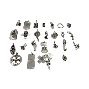 จี้สร้อยคอรูปกางเขนคริสเตียนวินเทจ Chrom Hearts พร้อมโซ่เชื่อมแบบลิงค์ ชุบเงิน ทำจากโลหะผสมทองแดง สำหรับผู้ชายและผู้หญิง รูปดาวหกแฉก - Product Image 2