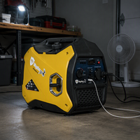 Générateur à essence à inverseur 3000W 65 dB à 7 mètres 3200 tr/min Mode ECO à faible vitesse pour le camping nocturne silencieux et l'utilisation domestique