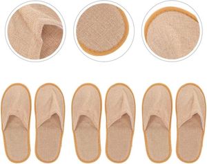 Chaussons d'hôtel biodégradables personnalisés OEM à usage unique, confortables, à bout fermé ou ouvert, pour équipements hôteliers - Product Image 4