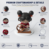 Figurine de collection en PVC de style chinois ancien pour la décoration de la maison, du bureau ou de la voiture, cadeau créatif culturel pour adultes 15+ à expédier