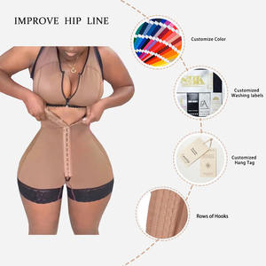 Combinaison de compression <span class=keywords><strong>invisible</strong></span>, <span class=keywords><strong>gaine</strong></span> post-opératoire BBL, Faha post-chirurgie, shapewear en forme de sablier, respirante, écologique, pour femmes - Product Image 6