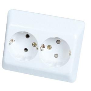 JXE-5T เต้ารับไฟฟ้าแบบติดผนังทรงกลมสองขา สไตล์ยุโรป สำหรับงานอุตสาหกรรมทางทะเล - Product Image 2