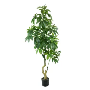 Indoor Decoration Artificial Plants Unique hotel Plastic money Tree with Pot artificial tree for living room