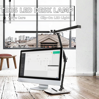 Lampe de bureau LED à double pince européenne avec lumière d'appoint blanc chaud, intensité réglable, IRC 80, pour l'étude et la protection des yeux des étudiants