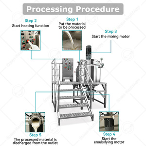 OCEAN Industrial Beauty Fond de teint cosmétique Shampooing de voiture Homogénéisateur 5t Mix Machine Usine de fabrication de crème - Product Image 3