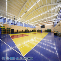 Structure en acier durable pour salle de basketball intérieure, conception de terrain spacieux sans colonnes, haute résistance à la charge de neige, galvanisation à chaud, usage industriel