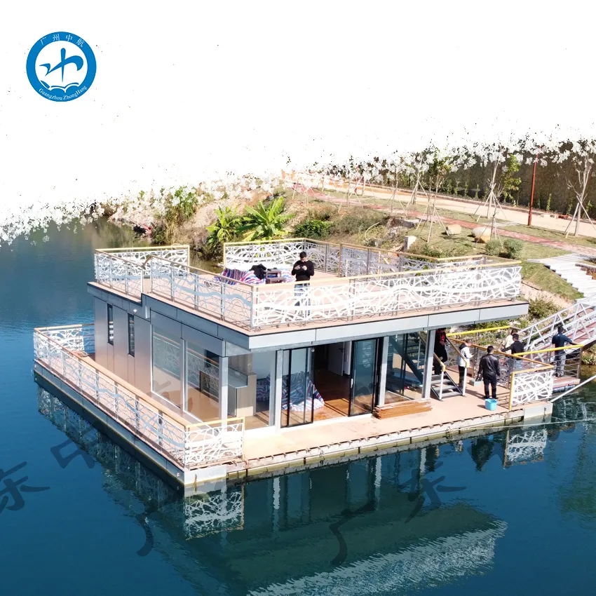 extreme floating pontoon for house on the water floating dock