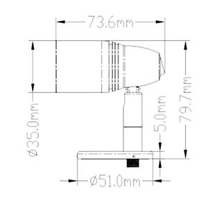 Lámpara de Pared LED Moderna y Contemporánea de Latón para Lectura, para Uso Marino y en Autocaravanas, para Mesita de Noche - Product Image 1