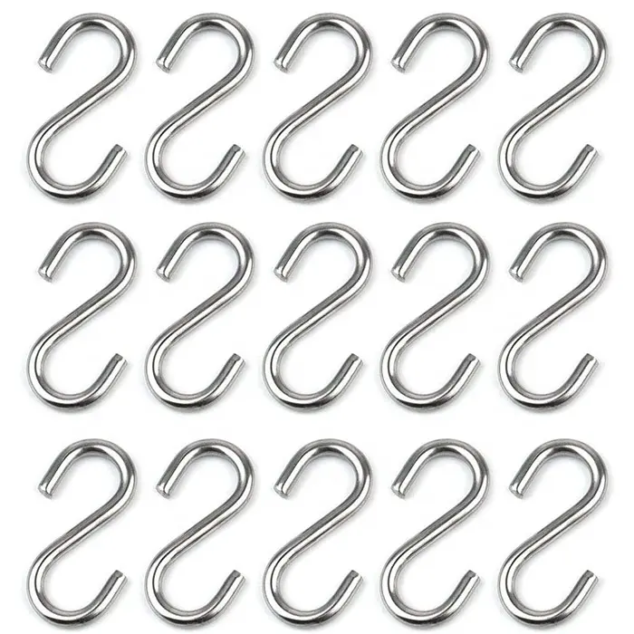 Hot sale Factory Customized Stainless Steel S hooks Zinc Plating Bedroom Clothing Hanging Hooks