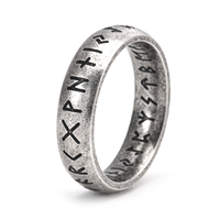Nouvelle bague unisexe en acier inoxydable style Viking, 6MM, bague de doigt style vintage nordique, accessoire de bijouterie de niche