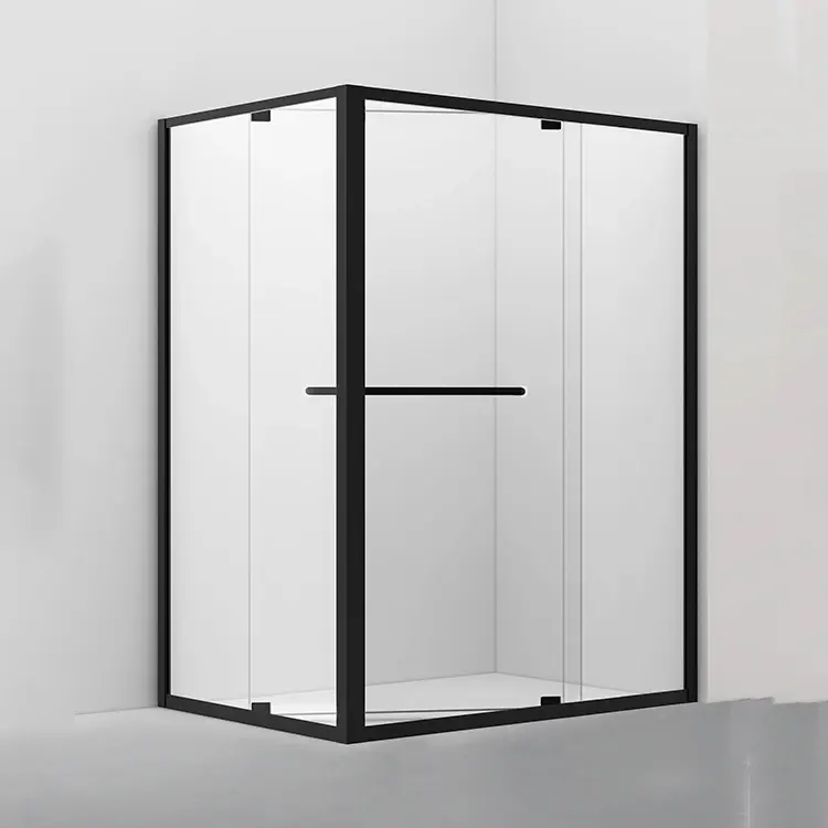 Puerta de ducha de vidrio para baño de vidrio Premium compacta, cabina de ducha completa para habitación plegable, 1 unidad