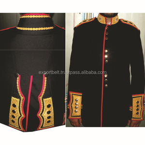 Blazer de Lana Escarlata de los Guardias Irlandeses OEM, Uniforme de Confección a Medida, Bordado a Mano de Alta Calidad, Cuello y Puños con Hilos de Oro - Product Image 6