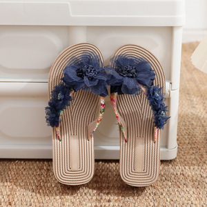 Espadrillas <span class=keywords><strong>con</strong></span> Cinturini Incrociati in <span class=keywords><strong>Paglia</strong></span> da Donna <span class=keywords><strong>con</strong></span> Zeppa Spessa Stile Etnico Estivo per Viaggi all'Aperto <span class=keywords><strong>Infradito</strong></span> - Product Image 6