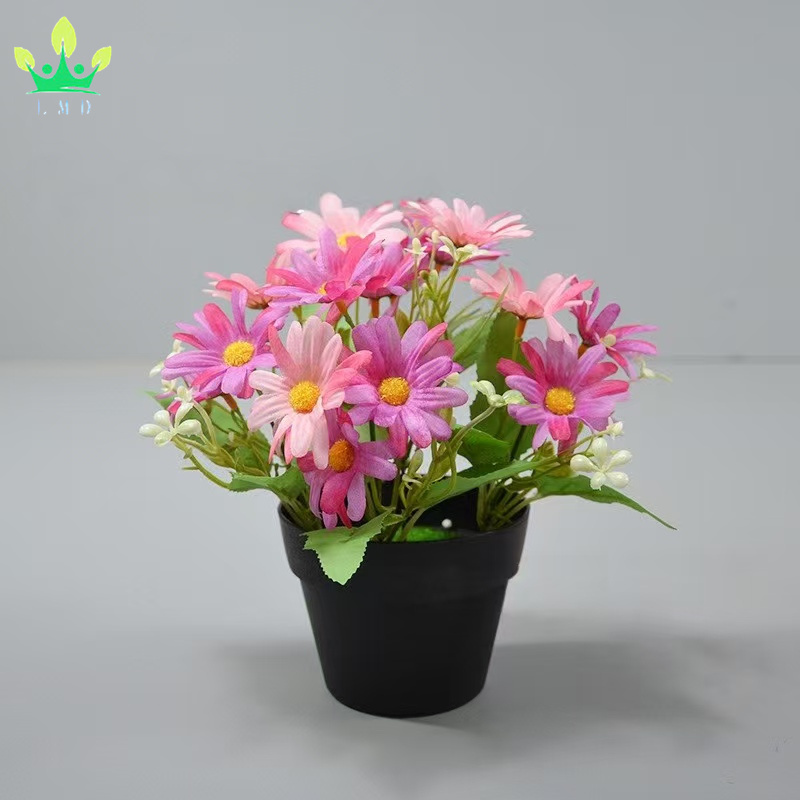 Künstliche Blume Topf kleine Gänseblümchen Blumen arrangement in Topf Blumen Mittelstücke Tische Frühling Sommer die ganze Saison Home Decor| Alibaba.com