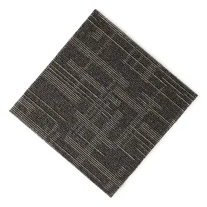 Exhibition Decorative Black and Gray Carpet Tiles Waterproof Carpets Polyamide 1m x 1m Office Carpet Tiles