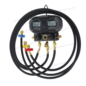 Manomètre numérique électronique pour collecteur de pression HVAC, testeur de pression de <span class=keywords><strong>recharge</strong></span> de réfrigérant, compatible R410A/R22, avec tuyau de 1,5 m et corps en aluminium - Product Image 5