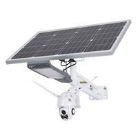 Lampe solaire extérieure LED étanche IP65 en alliage d'aluminium avec télécommande, caméra de surveillance pour éclairage public routier