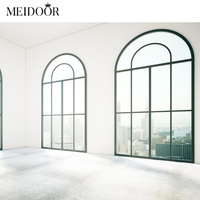 Ventanas Arqueadas de Diseño Francés, Ventanas Fijas con Aislamiento, Ventanas de Aluminio Europeas con Arco para Casa