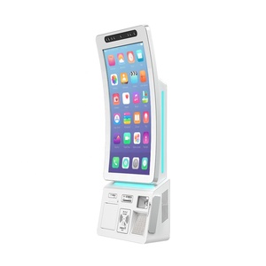 ตู้คีออสก์แบบติดผนัง จอโค้ง ระบบสัมผัสแบบ Capacitive สำหรับบริการตนเอง ใช้ในสำนักงานหรืออาคารสำนักงาน - Product Image 1